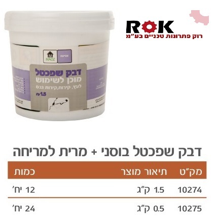 שפכטל מוכן לעץ וקירות + מרית 1.5 ק