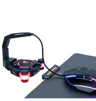 מפצל USB עם מנהל כבל לעכבר צבע אדום דגם Dragon GPDRA-USS-R