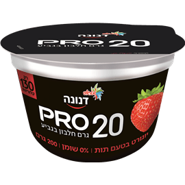דנונה פרו 20 גרם חלבון0% בטעם תות- דנונה (150 גר
