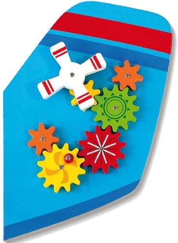 לוח משחק ופעילות ענק מעץ לתלייה 5 חלקים - מטוס 