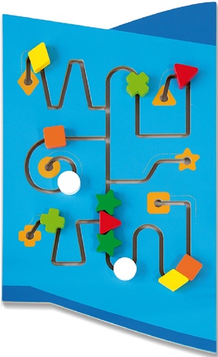 לוח משחק ופעילות ענק מעץ לתלייה 5 חלקים - מטוס 