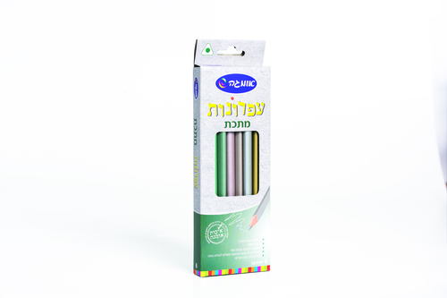 עפרונות 6 עבים מטאלי