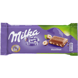 שוקולד חלב עם אגוזי לוז- מילקה (100 גר')