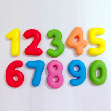 ספרות קטנות מבצק סוכר - (1 י