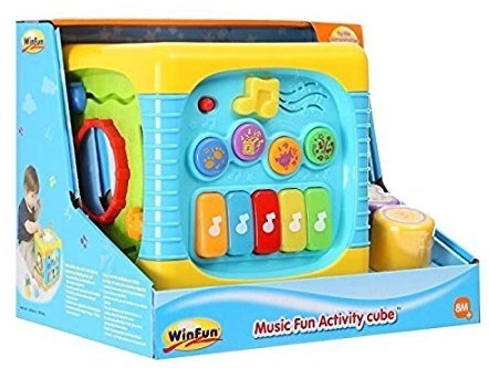 קוביית פעילות מוזיקאלית עם משחק התאם צורה Winfun