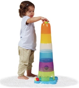 מגדל כוסות 2 ב 1 עם מסלול כדורים Winfun