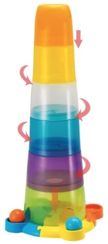 מגדל כוסות 2 ב 1 עם מסלול כדורים Winfun