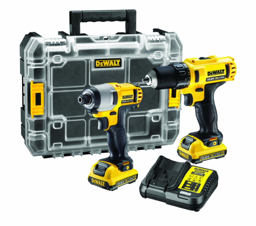 סט נטען 12V אימפקט + מברגה מקדחה + סוללת 2 אמפר DCK211D2T DCK211D2T 