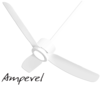 מאוורר תקרה כולל גוף תאורה אמפראל "Amperel Led 44