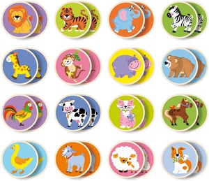 משחק זיכרון קלאסי חיות 16 זוגות מעץ מלא