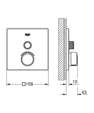 כיסוי חיצוני 3 דרך 29147000 SMART CONTROL MIXERS כרום GROHE