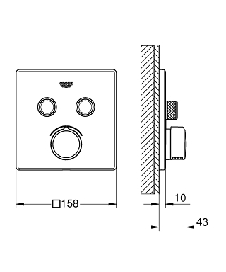 כיסוי חיצוני 4 דרך 29148000 SMARTCONTROL MIXERS כרום GROHE
