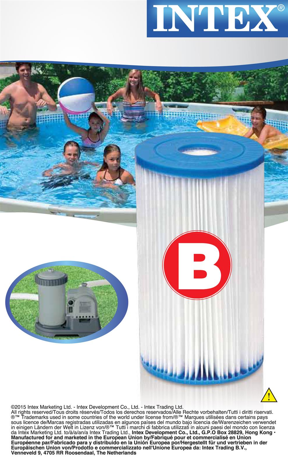 פילטר B למשאבה 2500 גלון INTEX 29005