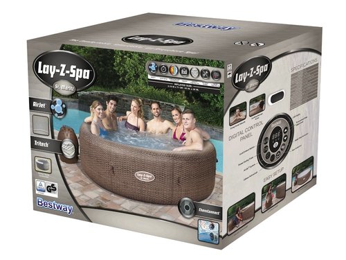 ג'קוזי מתנפח עגול לגינה עד 7 אנשים בסט וואי BESTWAY St. Moritz 60023