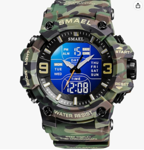 שעון לצבא לחיילים בעיצוב מנומר צבאי Military Army Watch