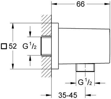 נקודת מים מרובעת GROHE-גרואה 27704000