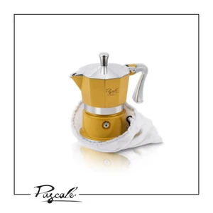 Pascale SuperTop Moka מקינטה אלומיניום 2 כוסות/צהוב פסקל