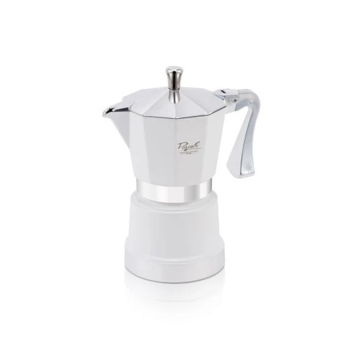 Pascale SuperTop Moka מקינטה אלומיניום 3 כוסות/לבן פסקל
