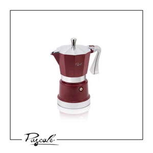 Pascale SuperTop Moka מקינטה אלומיניום 3 כוסות/אדום פסקל