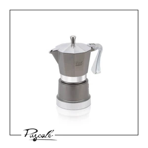 Pascale SuperTop Moka מקינטה אלומיניום 3 כוסות/אפור פסקל