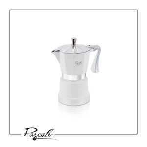 Pascale SuperTop Moka מקינטה אלומיניום 2 כוסות/לבן פסקל