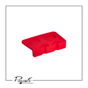 Pascale Red Rubber Corner Coffee Tamper Pad פינת גומי בר לדוחסן קפה אדומה פסקל
