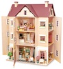 בית בובות ענק 4 קומות Fantail Hall עם פתיחה מ 3 צדדים ו 5 פריטי איבזור