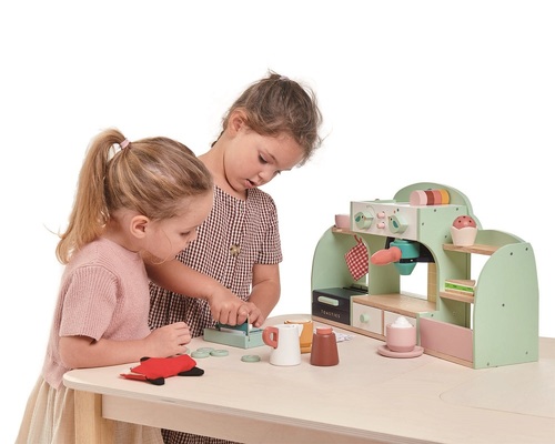 חנות קפה ואספרסו 'קן הציפור' מעץ מלא 43 חלקים