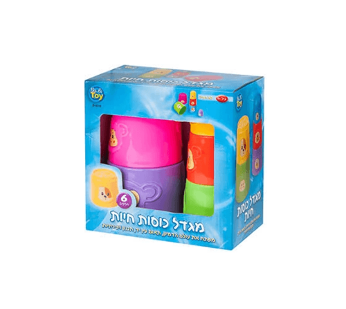 מגדל כוסות חיות 6 חלקים
