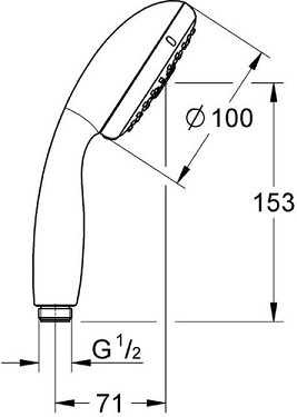 28421002 מזלף יד למקלחת GROHE 