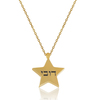 שרשרת ותליון כוכב חותם מזהב 14K