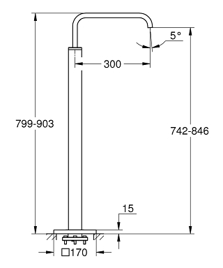 פיה חיצונית 13218000 אלור ALLURE כרום GROHE