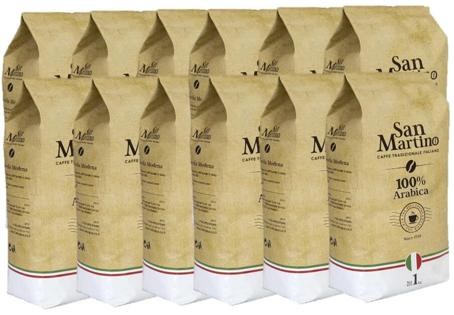 12 ק"ג פולי קפה San Martino 100% Arabica סאן מרטינו