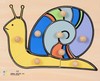 פאזל כפתורי עץ 8 חלקים - שבלול מצויר