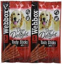 וויבוקס חטיף מקלות בקר לכלב 55 גרם Webbox Sticks