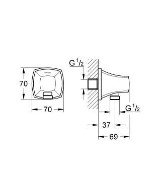נקודת מים 27970IG0 ניקל זהב GROHE
