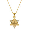 שרשרת ותליון מגן דוד ברכת כהנים (15 ממ)  מזהב 14K