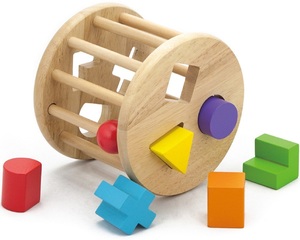 גליל התאמת צורות מעץ מלא 7 חלקים