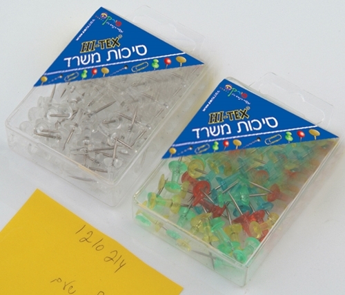 סיכות משרד צבעוני/שקוף