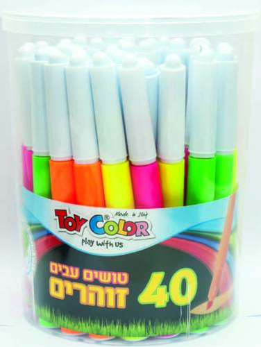 דלי 40 טושים זוהרים עבים