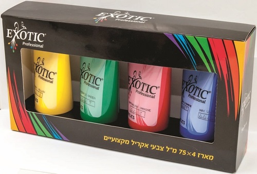 סט אקריליק בשפורפרת 4 יח'