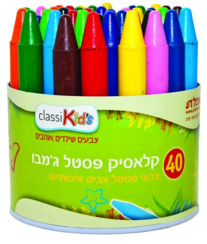 צבעי פסטל ג'מבו 40 יח'
