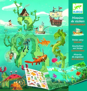 יצירה מדבקות רב פעמי - הרפתקה בים
