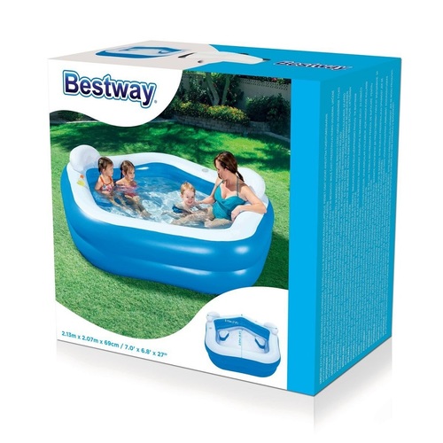 בריכה מתנפחת משפחתית +מושבים דגם 54153 bestway