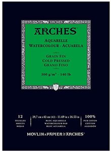 בלוק נייר 100%כותנה 29.7X42 ARCHES