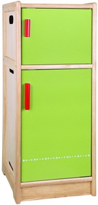 מקרר גבוה למשחק ילדים מעץ מלא - ירוק