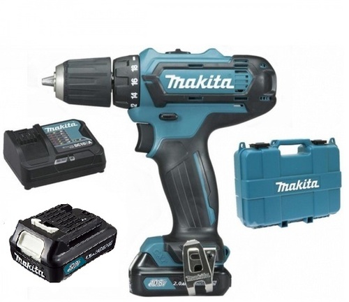 מברגה/מקדחה רוטטת 12V כולל 2 סוללות ומטען+סט 32 אביזרים