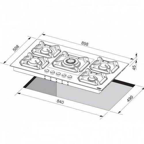 כיריים גז 90 ס