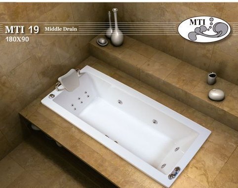 אמבטיה אקרילית מלבנית חברת MTI 19 מידה 180X90 סמ