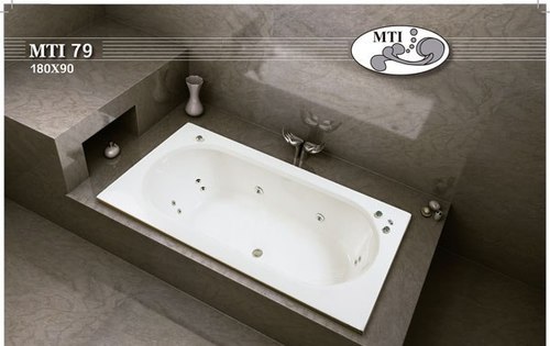 אמבטיה אקרילית מלבנית חברת MTI 79 מידה 180X90 סמ